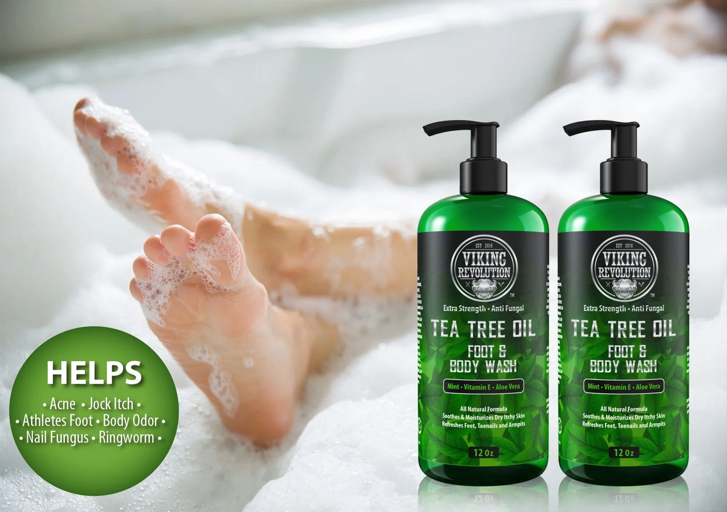 - Tea Tree Oil Body Wash for Men - Antifungal Athlete'S Foot Toenail Fungus & More, 12Oz