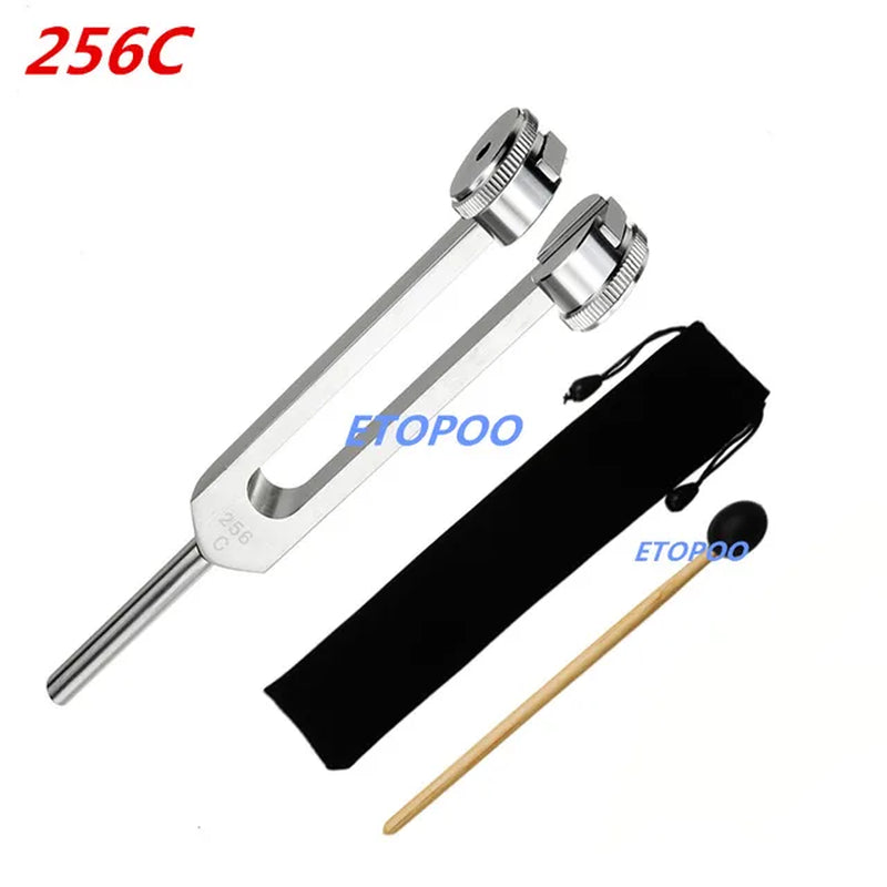 128Hz 256Hz 512Hz Medical Neurological Tuning Fork Sets for Sound Healing Therapy Aluminum Alloy with Hammer and Bag Free