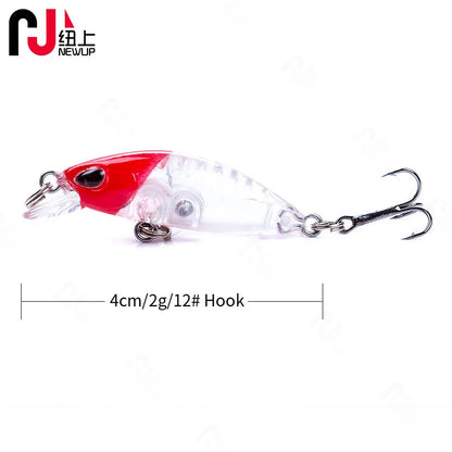 Mini Minnow Fishing Lures 4Cm 2G Hard Bait Bass Pesca Wobblers Crankbait Fishing Tackle