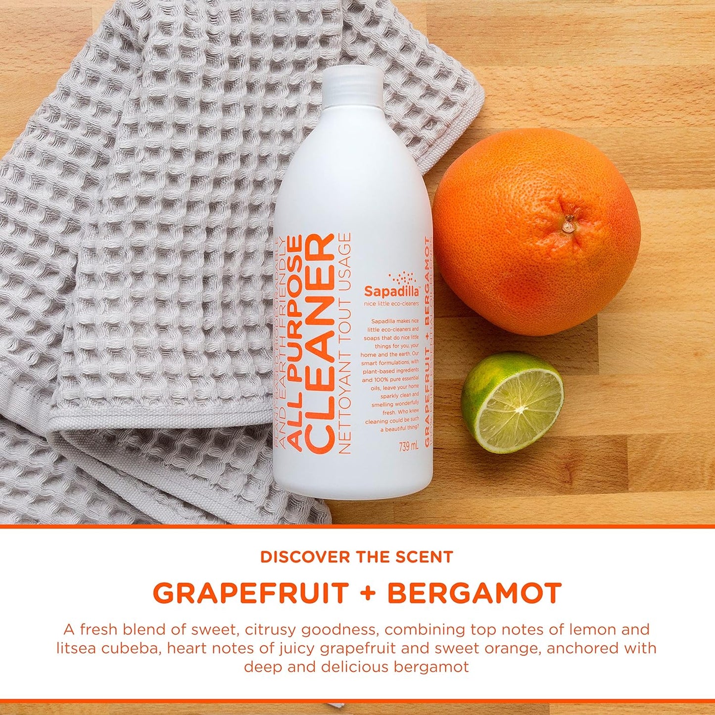 Grapefruit + Bergamot Biodegradable All-Purpose Cleaner Concentrate, 25 Ounce