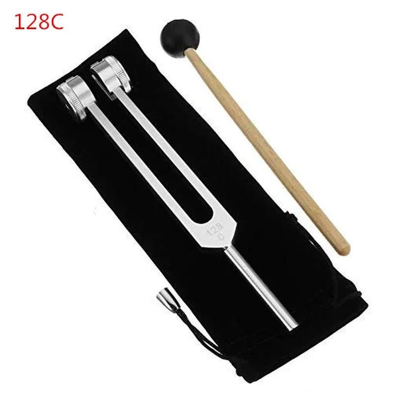 128Hz 256Hz 512Hz Medical Neurological Tuning Fork Sets for Sound Healing Therapy Aluminum Alloy with Hammer and Bag Free