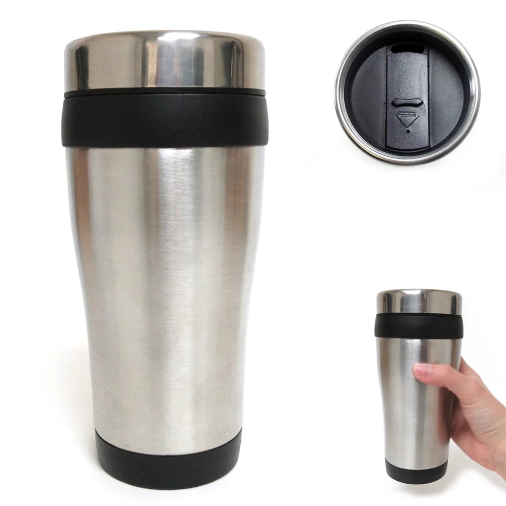 16Oz Cup Insulated Coffee Travel Mug Stainless Steel Double Wall Thermo Tumbler