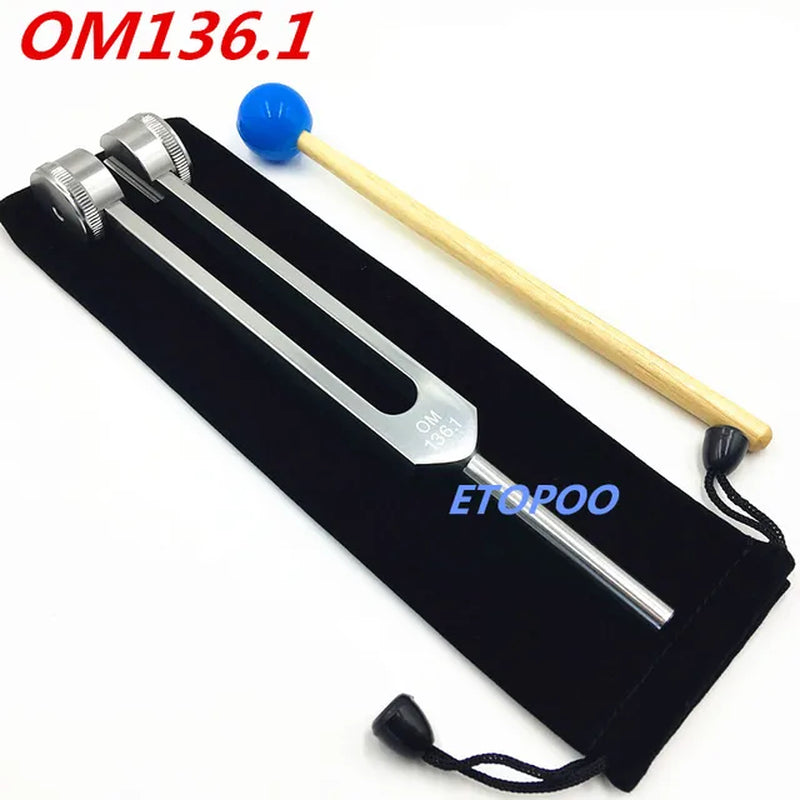 128Hz 256Hz 512Hz Medical Neurological Tuning Fork Sets for Sound Healing Therapy Aluminum Alloy with Hammer and Bag Free