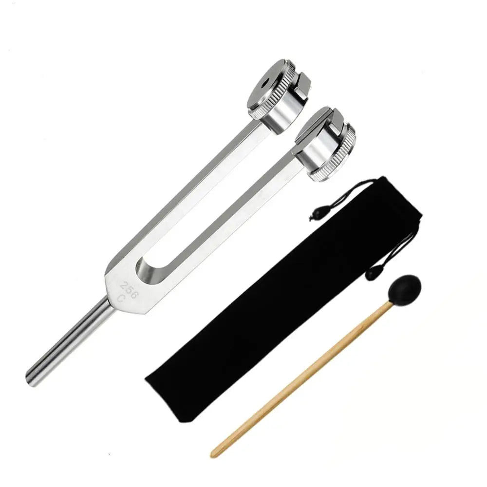 128Hz 256Hz 512Hz Medical Neurological Tuning Fork Sets for Sound Healing Therapy Aluminum Alloy with Hammer and Bag Free